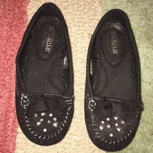 Seychelles Black Suede Flats Girls size 11
